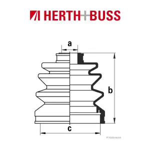 HERTH+BUSS JAKOPARTS Achsmanschetten Satz f&uuml;r NISSAN Almera 1 vorne RADSEITIG