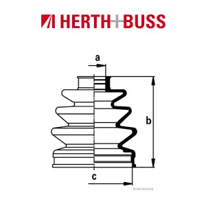 HERTH+BUSS JAKOPARTS Manschettensatz f&uuml;r MAZDA 2 (DY) NISSAN MICRA II (K11) vor