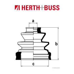 HERTH+BUSS JAKOPARTS Achsmanschetten Satz f&uuml;r LEXUS IS 1 TOYOTA Previa R1 hinten RADSEITIG