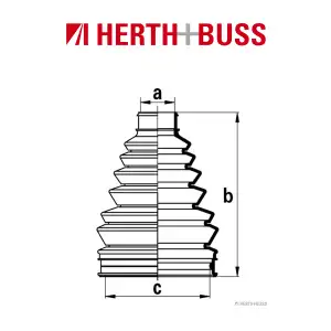 HERTH+BUSS JAKOPARTS Achsmanschetten Satz f&uuml;r MITSUBISHI GALANT vorne RADSEITIG