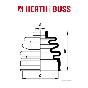 HERTH+BUSS JAKOPARTS Front Axle Boot Set for KIA RETONA (Transmission Side)