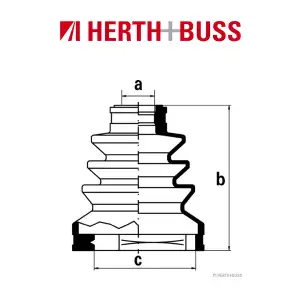 HERTH+BUSS JAKOPARTS Achsmanschetten Satz f&uuml;r NISSAN 280 ZX PICK TERRANO 1 2 vorne/hinten