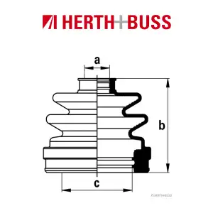 HERTH+BUSS JAKOPARTS Front Right Axle Boot Set for NISSAN (Transmission Side)