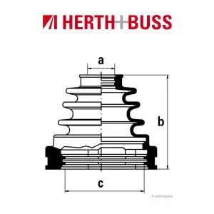 HERTH+BUSS JAKOPARTS Achsmanschetten Satz f&uuml;r TOYOTA CAMRY vorne GETRIEBESEITIG