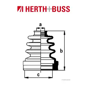 HERTH+BUSS JAKOPARTS Achsmanschetten Satz f&uuml;r SUZUKI WAGON R+ 1.3 4WD vorne rec