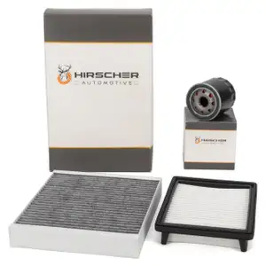 HIRSCHER Filter-Set f&uuml;r OPEL Karl C16 1.0/LPG 73/75 PS 01.2015-03.2018