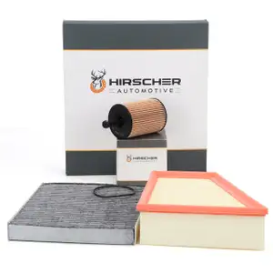 HIRSCHER Filter-Set 3-tlg f&uuml;r VW Polo 9N Fox Ibiza 3 4 Fabia 1 2 1.4 TDI 1.9 SDI/TDI