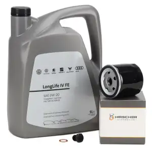 5L ORIGINAL 0W-20 Motoröl + HIRSCHER Ölfilter für AUDI CUPRA SEAT 1.0/1.2/1.4/1.5 TSI