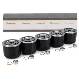 5x HIRSCHER Ölfilter + Schraube für FIAT Ducato 244 250 IVECO Daily 3 4 5 6 2.3 DIESEL