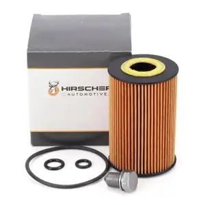 HIRSCHER &Ouml;lfilter + Schraube f&uuml;r VW Golf 5 6 Passat B6 B7 Tiguan Touran T5 T6 1.6/2.0 TDI