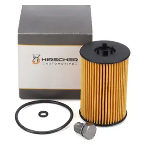 HIRSCHER &Ouml;lfilter + Schraube f&uuml;r VW Golf 7 Passat B8 Polo 6 Tiguan Touran T6 1.6/2.0 TDI