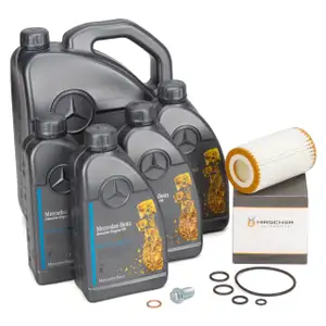 9L ORIGINAL 5W-40 für MB 229.5 Motoröl Öl + HIRSCHER Ölfilter MERCEDES M112 M113 M272
