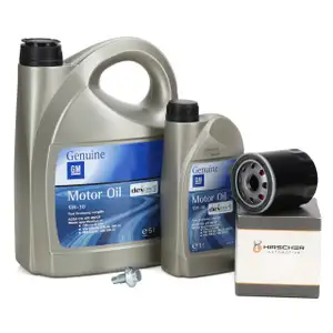 6L ORIGINAL 5W-30 dexos2 Motor&ouml;l + HIRSCHER &Ouml;lfilter f&uuml;r OPEL Insignia A B 2.0 Turbo