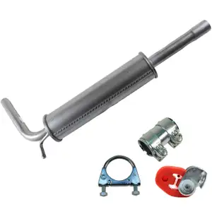 IMASAF Mittelschalldämpfer + Anbausatz für SEAT Ibiza 3 SKODA Fabia 1 VW Polo 9N 1.2