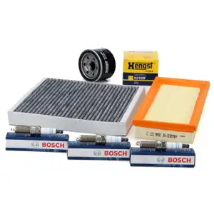 Filterset Filterpaket + 3x BOSCH Z&uuml;ndkerze f&uuml;r SMART ForTwo 451 1.0 61-120 PS