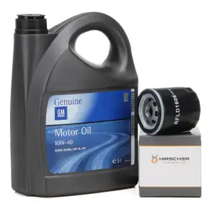 5L ORIGINAL 10W40 Motoröl + HIRSCHER Ölfilter für OPEL Astra Corsa Vectra Zafira 95509857