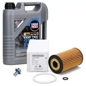 5L LIQUI MOLY Motoröl 5W30 dexos2 + ORIGINAL Ölfilter für OPEL Astra J K Zafira C 1.6 CDTI