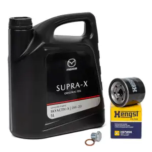5L ORIGINAL Motor&ouml;l SUPRA-10 0W20 + HENGST &Ouml;lfilter f&uuml;r MAZDA 2 3 6 323 MX-5 RX-8 1.1-2.0