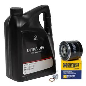 5L ORIGINAL Motor&ouml;l ULTRA DPF 5W30 + HENGST &Ouml;lfilter f&uuml;r MAZDA 3 5 6 323 MPV 2 1.7-2.0D