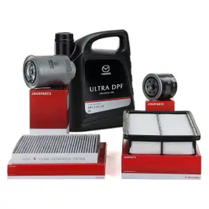 HERTH+BUSS Filterset 4-tlg + 5L ORIGINAL 5W30 ULTRA DPF Motor&ouml;l f&uuml;r MAZDA 6 GG 2.0/2.2 D