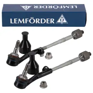 2x LEMF&Ouml;RDER Spurstange + Spurstangenkopf f&uuml;r BMW 1er E81-88 3er E90-93 X1 E84 Z4 vorne