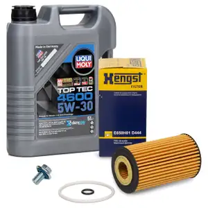 5L LIQUI MOLY Motor&ouml;l 5W30 dexos2 + HENGST &Ouml;lfilter f&uuml;r OPEL Astra J K Mokka C 1.6 CDTI