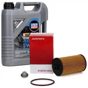5L LIQUI MOLY Motor&ouml;l 5W30 dexos2 + H+B &Ouml;lfilter f&uuml;r CHEVROLET Aveo Kalos Cruze 1.2-1.6