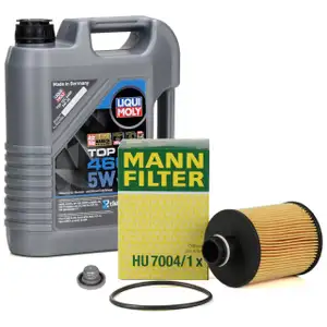 5L LIQUI MOLY Motor&ouml;l 5W30 dexos2 + MANN &Ouml;lfilter f&uuml;r OPEL Astra J Corsa D B 1.3 CDTI