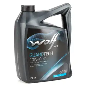 5L 5 Liter WOLF GUARDTECH 10W40 B4 Motor&ouml;l &Ouml;l f&uuml;r VW 501.01/505.00 Fiat 9.55535-D2/G2