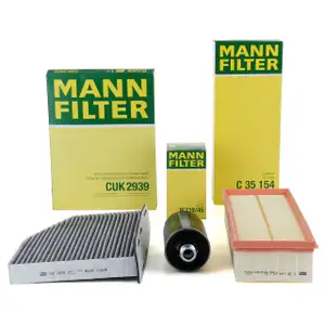 MANN Filter-Set f&uuml;r VW Golf 5 6 Passat B6 B7 Tiguan AUDI A3 8P Q3 8U TT 8J 1.8/2.0 TSI/GTI
