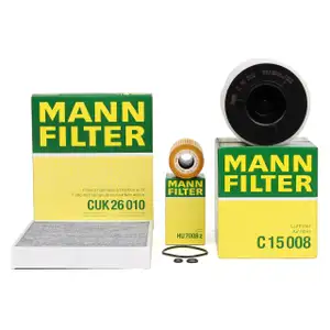 MANN Filter-Set 3-tlg f&uuml;r VW Polo 5 AUDI 8X SEAT Ibiza SKODA Fabia 2 Rapid 1.6 TDI