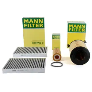 MANN Filter-Set 3-tlg für VW Golf 5 Passat B6 Touran 1T1 1T2 AUDI A3 8P 2.0 FSI 150 PS