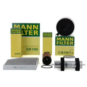 MANN Filter-Set 4-tlg f&uuml;r AUDI A4 8K B8 A5 8T 8F 2.7 TDI 3.0 TDI 163-240 PS