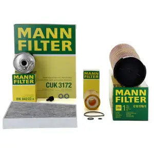 MANN Filter-Set 4-tlg f&uuml;r MERCEDES E-Klasse W211 S211 E200/220/270CDI 102-177 OM646 OM647