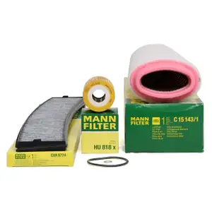 MANN Filter-Set 3-tlg f&uuml;r BMW 3er E46 330d 330xd 184 PS M57
