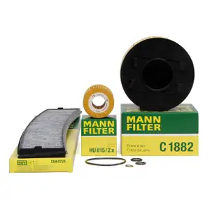 MANN Filter-Set 3-tlg für BMW 3er E46 316i 115 PS N40 N46 + 318i 143/150 PS N42
