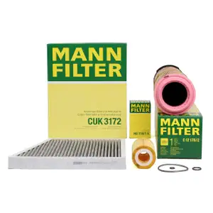 MANN Filter-Set 3-tlg f&uuml;r MERCEDES E-Klasse W211 S211 E200CDI E220CDI 136/170PS OM646
