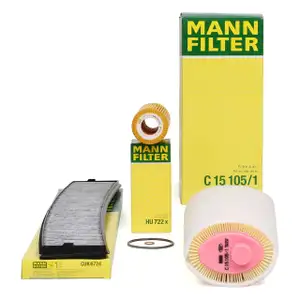 MANN Filter-Set 3-tlg für BMW 3er E46 318d 115/116 PS ab 04.2003 320d X3 E83 2.0d 150 M47
