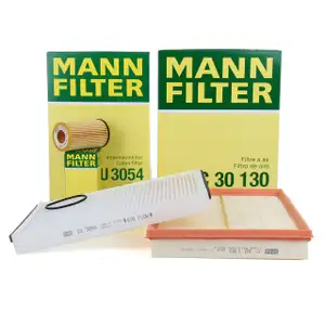 MANN Filter-Set 3-tlg f&uuml;r OPEL Astra G H 1.2-1.8 ab Motor-Nr. 19MA9235 mit DELPHI-System