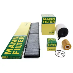 MANN Filter-Set 3-tlg f&uuml;r BMW 1er E81-88 116-120i 3er E90-93 316-320i X1 18i N43 N45 N46