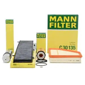 MANN Filter-Set 4-tlg f&uuml;r BMW 3er E90 E91 E92 E93 325d 330d 02.2010-07.2010 204/245 PS N57