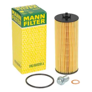 MANN HU6008z &Ouml;lfilter + Schraube f&uuml;r MERCEDES W176 W212 W463 W166 W221 W222 M133 M278 M157