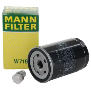 MANN W719/30 &Ouml;lfilter + Schraube f&uuml;r VW Golf 5 6 Passat B5 B6 Polo Sharan Touran 1.6-2.0