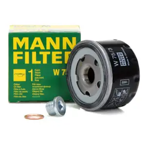 MANN W75/3 &Ouml;lfilter + &Ouml;lablassschraube f&uuml;r RENAULT Clio Megane Twingo DACIA Logan Sandero
