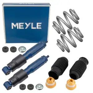 4x MEYLE Sto&szlig;d&auml;mpfer + 2x VERST&Auml;RKT Fahrwerksfeder f&uuml;r VW Transporter T4 bis 1490kg hinten