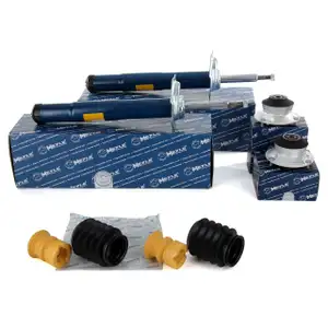 2x MEYLE Sto&szlig;d&auml;mpfer + Staubschutz + Federbeinlager Satz f&uuml;r BMW 5er Limo + Touring vorne