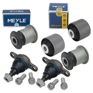 2x MEYLE HD Traggelenk + 4x Querlenkerlager f&uuml;r VW Multivan Transporter T5 T6 vorne