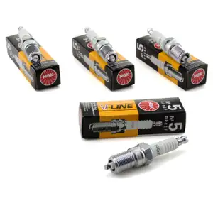 4x NGK 6466 Zündkerze V-Line 5 BP6EF für Citroen Mercedes Peugeot Renault