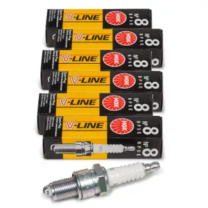 6x NGK 2364 Zündkerze V-LINE 8 für BMW 3er E21 E30 5er E12 E28 6er E24 7er E23 VW Golf 1