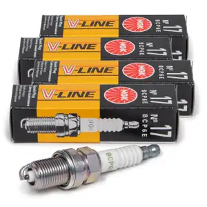 4x NGK 6237 Z&uuml;ndkerze V-LINE 17 f&uuml;r MERCEDES W202 S202 W210 S210 PEUGEOT 205 309 CITROEN